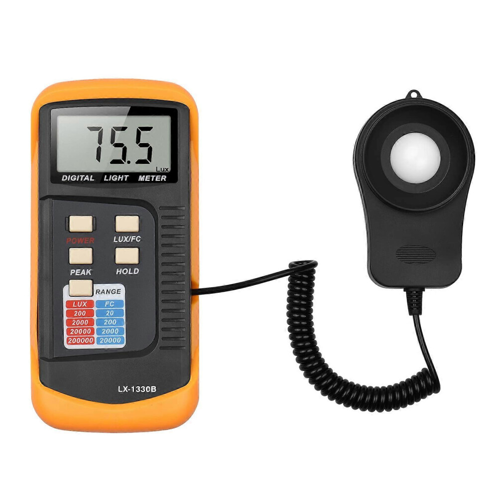 (As Show, One Size) Photometer, Digital Illuminance Meter Manual Range 200 To 200,000 Lux Lcd Photometer Light 4632480800366