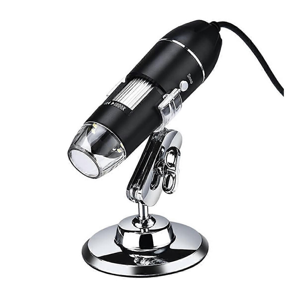 (As show, One size) Microscope Observation 1600X 1000X 500X 3 in 1 Digital Microscope Camera 8 LED Magnifier with Metal Stand(1000X)-image-OPC-PHKCDKZ-NEW