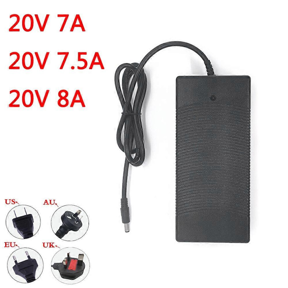(US, 20V 7A) Desktop Adapter 100V/240V AC To 20V DC 7A 7.5A 8A  Adaptor Power Supply Plug Power 5.5mm*2.5mm Compatible With 5.5mm*2.1mm