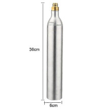 (0.6L bottle, One size) Soda Co2 0.6L Bottle Tank Cylinder SodaStream Co2 Exchange Carbonator 2200psi 15MPA High Compressed Bottle With Valve TR21*4