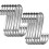 12 Pack Multi-function Hanging S-hooks Stainless Steel S-shaped Hooks S-hook for Bathroom Bedroom Office Kitchen 1
