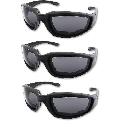 3 Pair Motorcycle Riding Glasses Padding Goggles Uv Protection Dustproof Windproof Motorcycle Sunglasses