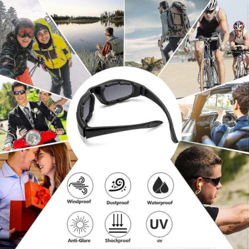 3 Pair Motorcycle Riding Glasses Padding Goggles Uv Protection Dustproof Windproof Motorcycle Sunglasses 1