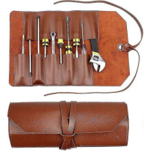 Tool Roll Leather Bag Pouch,multi-purpose Canvas Tool Roll,?wrench Roll Pouch, Roll Up Tool Bag,?tool Organisers,10 Pockets Multi Purpose Organizer Wr