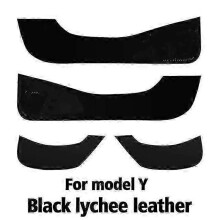 (As show, One size) Leather Car Door Anti Kick Pad Protection Film Cover Protector Stickers Trim For Tesla Model 3 Y 2021 2022 Styling Accessories