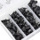 (As show, One size) 100 Plastic Rivet Clips Plastic Rivet Protection Fasteners (Black, White) 3