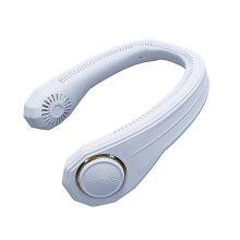 (As show, One size) Portable Neck Fan USB Rechargeable Bladeless Fan Compact Size Electric Neck Hung Fan Wearable Cooling Fan for Sports Running Cycling Exercise Neck Fan