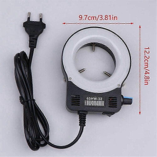 (As show, One size) Microscope Ring Light Illuminator Lamp for Microscope Circle Light Industrial Microscope Camera EU- 1
