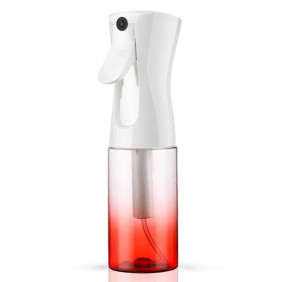 Unisex Red (As Show, One Size) Curly Hair Spray Bottle,6.8Oz Empty Continuous Fine Mist Spray Bottle, 200Ml Gradient Professional Hair Salon Stylist