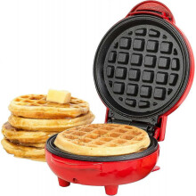 Mini Waffle Iron/waffle Maker, 550 W, Red, Non-stick Waffle Ironwaffle Machine, Warm-up Time Of 2 Minutes