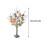 24 Inch Pre-lit White Birch Tree with 24pcs Easter Egg Ornaments, 24 Led Lights Battery Operated Tab 2