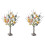 24 Inch Pre-lit White Birch Tree with 24pcs Easter Egg Ornaments, 24 Led Lights Battery Operated Tab 3