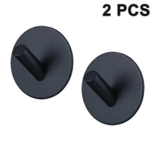 2pcs Self-adhesive Towel Hooks Wall Hooks Hangers Anti-skid Heavy-duty