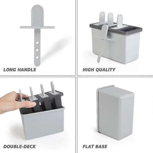 Popsicle Molds 2 X 4 Grids Ice Pop Reusable Ice Cream Mold 2