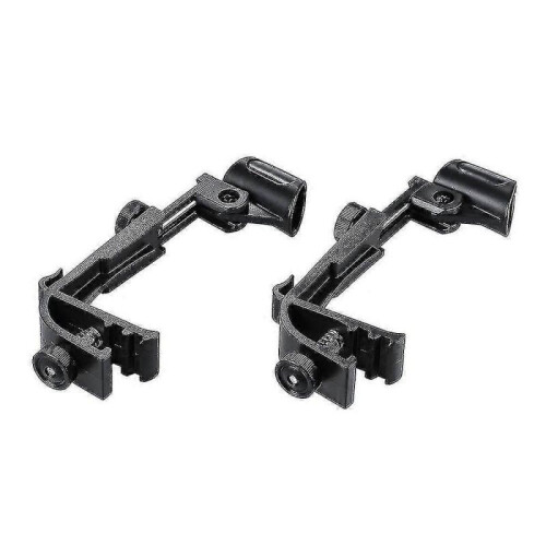 2pcs Clamp Clip On Drum Rim Microphone Mic Mount Holder Adjustable Shockproof 2