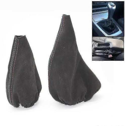 Car Gear Shift Collars Manual Handbrake Gaiter Cover Compatible with - 3 Series E36 E46 E30 E34 Z3 B 2