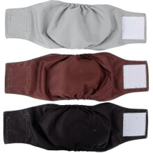 (M) (3pack) Pet Washable Dog Diapers Male Dog Belly Band High Absorbing Puppy Doggy Diapers