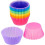 Reusable Silicone Baking Cups, Muffin Liners - Pack Of 12, Multicolor 5