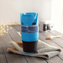 (Blue) Car Multifunction Cup Holder Adjustable Cup Stand Sunglasses Phone Organizer Drinking Bottle Holder Bracket Car Styling