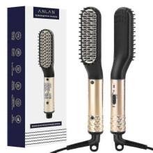 Anlan Hair Comb Brush Beard Straightener Multifunctional Hair Straightening Comb Hair Curler Quick B