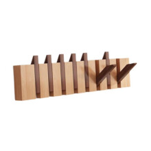 (Optional, 8 key) Wood Wall Mounted Piano Coat Rack Entryway Wall Art Hook for Bag Living Room 4 key