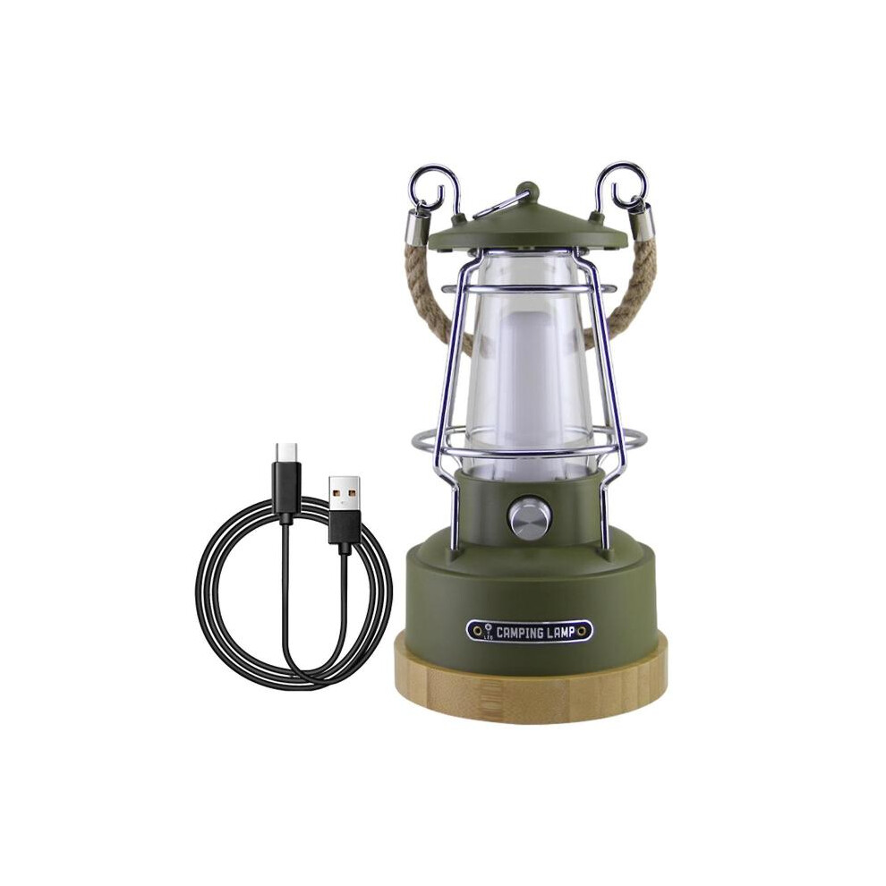 (13.4cmx25cm,green)Waterproof Camping Lantern Outdoor Light Hanging or Freestanding Camping Lamp 3 Light Modes for Cafe Garden Party Tent Indoor