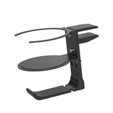 (125mmx92mmx84mm, Black) Headphone Stand Cup Holder 11 Pound Load Rotatable,Adjustable Height Universal Fit Under Desk Headset Hanger Headphone Holder
