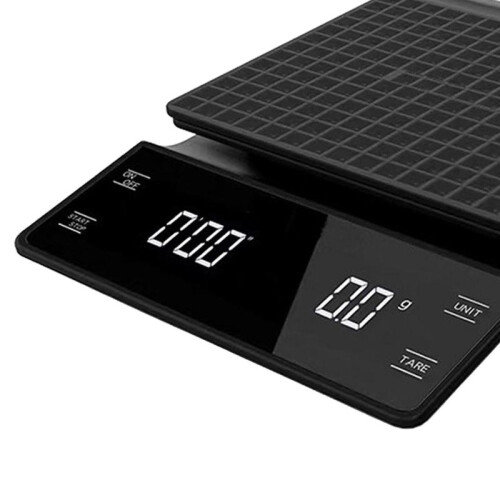 (130mmx183mmx31mm, Black) Coffee Scale with Timer Multifunction Weighing Scale for Home Baking Black 2