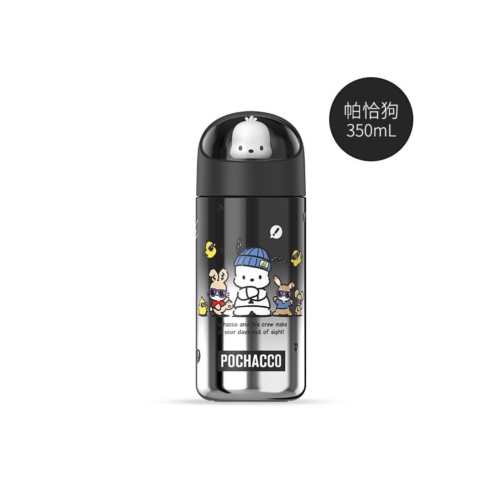 (Black)Tasse à Aspirateur Imprimée Thème Sanrio Mode Extérieur Grande Capacité Tasse Eau