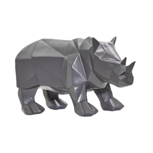 Rhinoceros Statue Sturdy Modern Figurine for Home Office Decor Kitchen Shelf