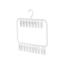(multi, single layer) Hanging Drying Rack with Clips Storage Clothes Hanger for Pants Gloves Towel single layer