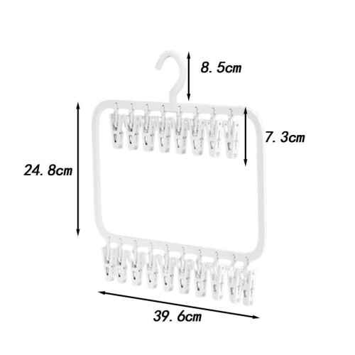(multi, single layer) Hanging Drying Rack with Clips Storage Clothes Hanger for Pants Gloves Towel single layer 1