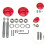 (2.44inch Diameter,Red)2Pcs Generic Car Push Button latches Bonnet Set Multipurpose DIY Accessories Black 3