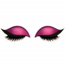 (E) Eyelashes Eyeshadow Sticker Glitter Clipart Stickers 2 In 1 Reusable Eye Makeup for Women Girls Daily Makeup