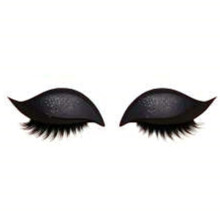 (D) Eyelashes Eyeshadow Sticker Glitter Clipart Stickers 2 In 1 Reusable Eye Makeup for Women Girls Daily Makeup