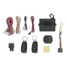 (As show, One size) DC12V Keyless Entry Car Alarm System Remote Engine Start Stop Kit Security Anti Theft Universal for Petrol Cars