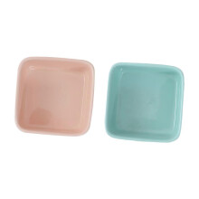 (As show, One size) MultiFunction Ceramic Pet Food Bowl 2pcs Chinchilla Hamster Bowl Easy to Clean Match Home Dec