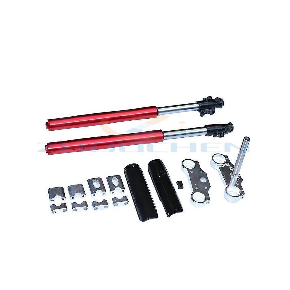 (As show, One size) 710MM front inverted fork shock absorption 45MM suitable for Chinese dirt pit bicycle CRF KLX with protective cover