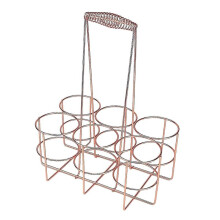 (Multi,RoseGold33x25.5x17cm)Sports Water Bottle Carrier Basket Water Bottle Holder for Camping Gym Party Silver 33x25.5x17cm