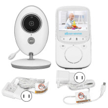 (As show, One size) LCD Video Baby Monitor Portable Security Nanny Camera Infrared Night Vision 2 Way Audio Talk 8 Lullabies 100?240V US Plug 100?240V
