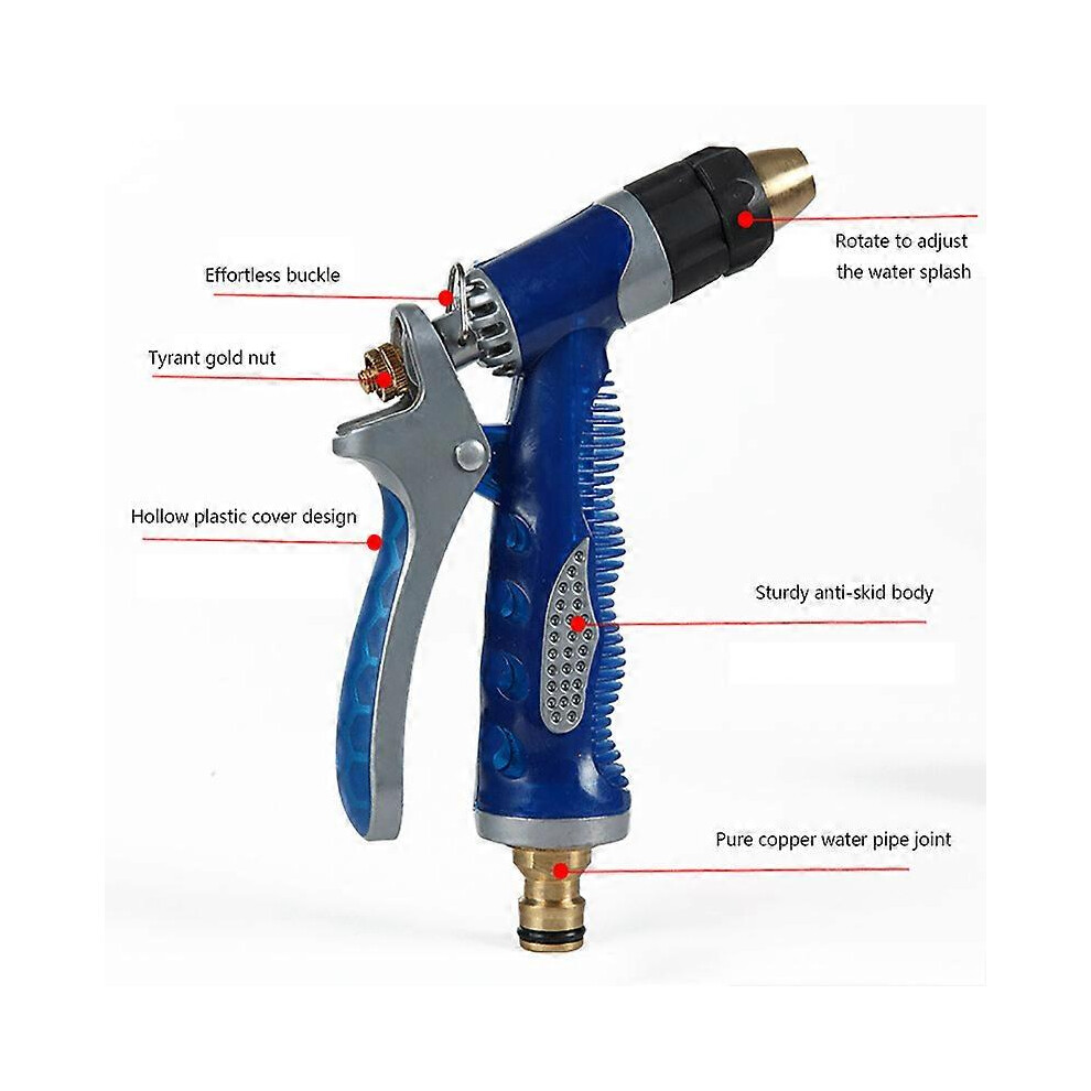 (As show, One size) High Pressure Car Wash Water Gun 360 Degree Adjustable Pressure Nozzle Type Car Washer Sprayer Automobile Tyre Cleaning Tool