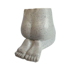 Resin Body Art Statue Flowerpot Vase Handmade 13x5.5x10cm for Indoor Outdoor