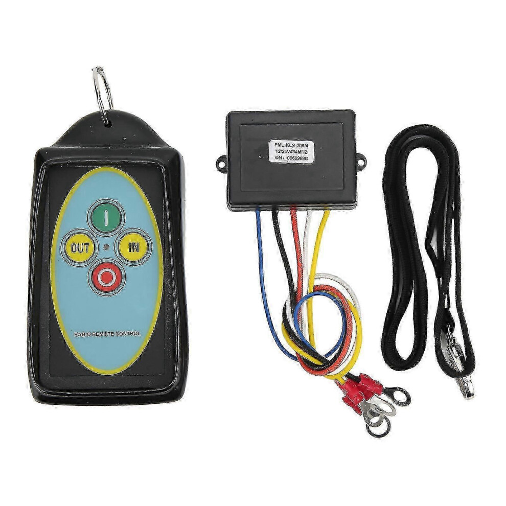 (As Show, One Size) Wireless Winch Remote Control Kit 12V 24V 75Ft Long Range 434Mhz For Tuff Stuff Recovery Winches 4632480885684