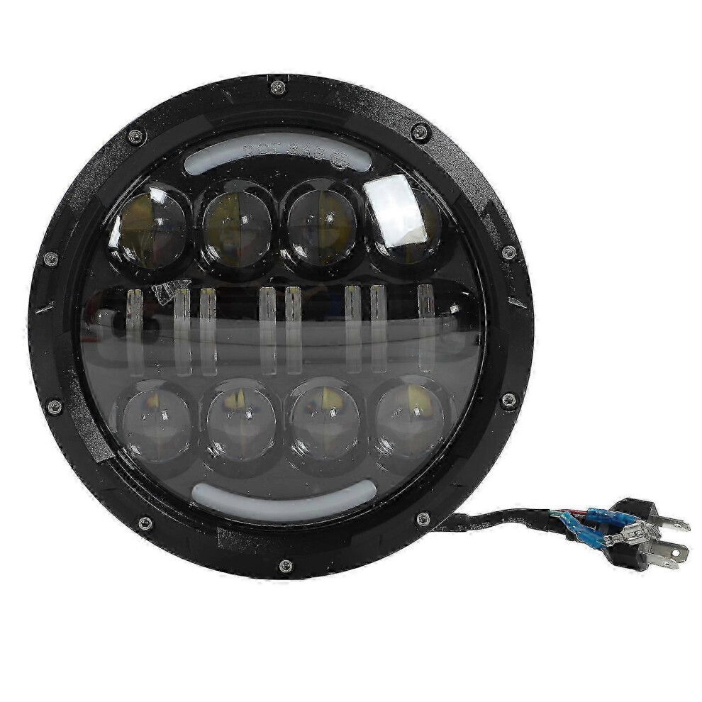 (As Show, One Size) 7In Motorcycle Led Headlight 6000K Lighting 3000Lm 12V 80W Waterproof Universal White 4632480863002