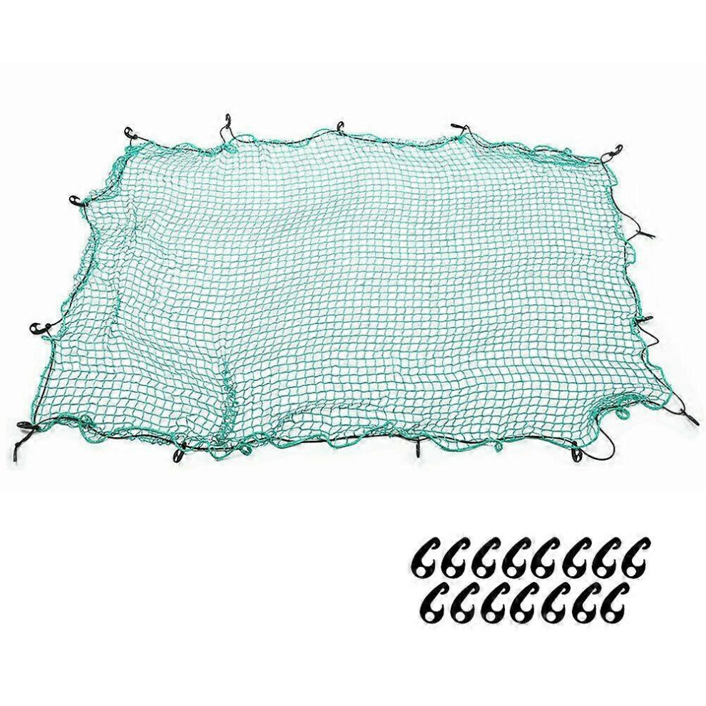 (1.5x2.2m, One size) 1.5x2.2 M 2x3m Pickup Truck Trailer Net With 15 Hooks Easy Use Cargo Coverage Net Cover Cargo Cover Net Pickup Truck Trailer Net