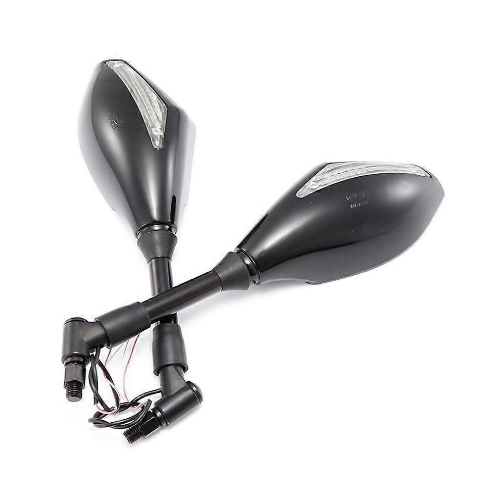 (As show, One size) Motorcycle Rearview Mirrors LED Turn for Hyosung GT125R GT250R GT650R Kawasaki Z750S Ninja 250R 650R Honda CBR 600RR 1000RR