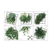 6Pcs Green Plants Wall Decal Art Mural Home Diner Green Leaves Wall Stickers