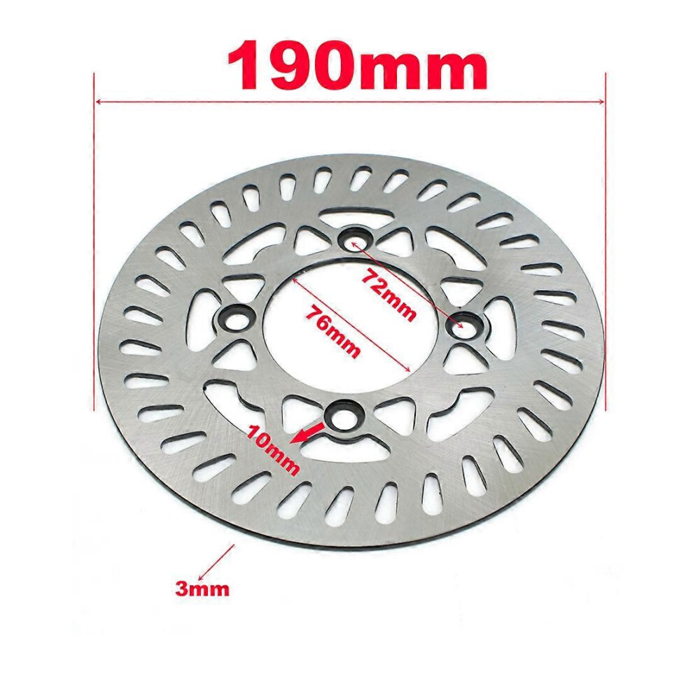 (190mm, One size) Motocross Front Rear Brake Disc Rotor Plate For KLX CRF KAYO BSE 110cc 125cc 140cc 160cc Quad Pocket Pit Dirt Bike ATV UTV