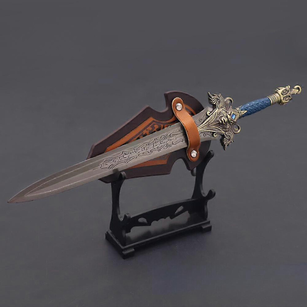 (Lothar sword, One size) 22cm World of Warcraft King Llane's Sword Metal Model Detail Reproduction Anime Game Peripheral Katana Weapon Accessoryki