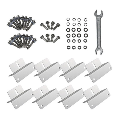 8 Pieces Solar Panel Mounting Brackets Aluminum for Boat Trailers Yacht
